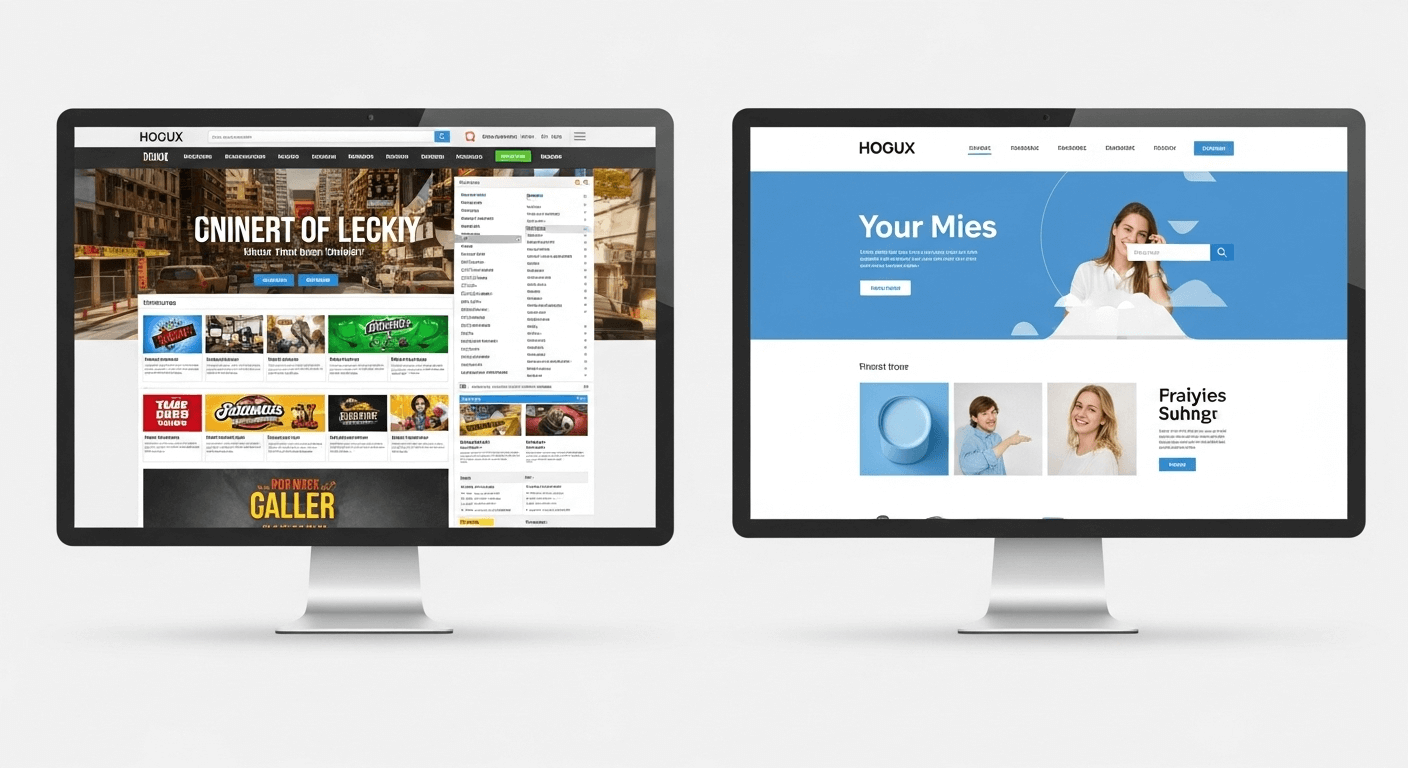 Comparación entre un sitio web mal diseñado y otro moderno y optimizado, mostrando cómo el diseño web puede afectar la confianza y la marca de una empresa en Panamá.